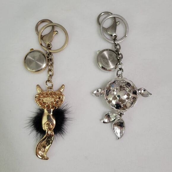 Set of 2 Keychain Watches - Fox keychain and Fish - Picture 2 of 2